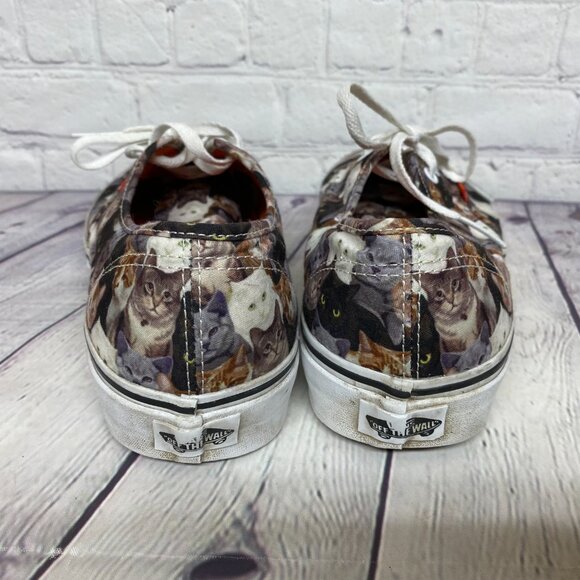 Vans Off the Wall Unisex Shoes Men Size 9.5 Women Size 11 ASPCA Cats Prints - Picture 4 of 16